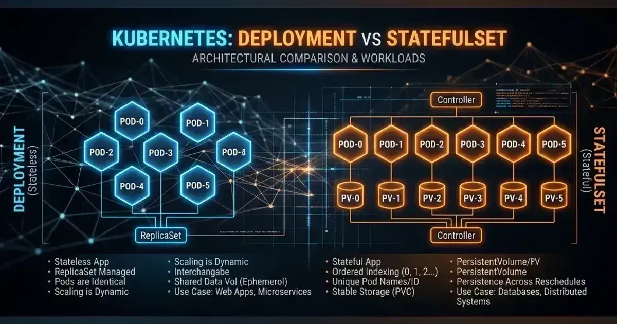Kubernetes Deployment vs StatefulSet: When to Use Which
