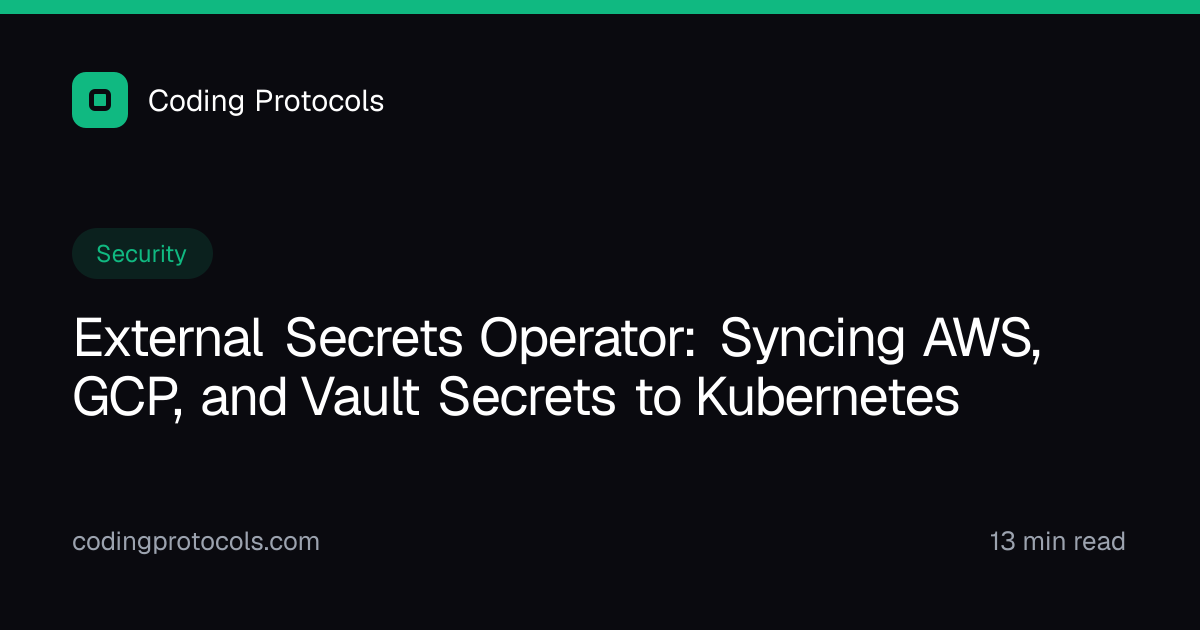External Secrets Operator: Syncing AWS Secrets Manager and Vault to ...
